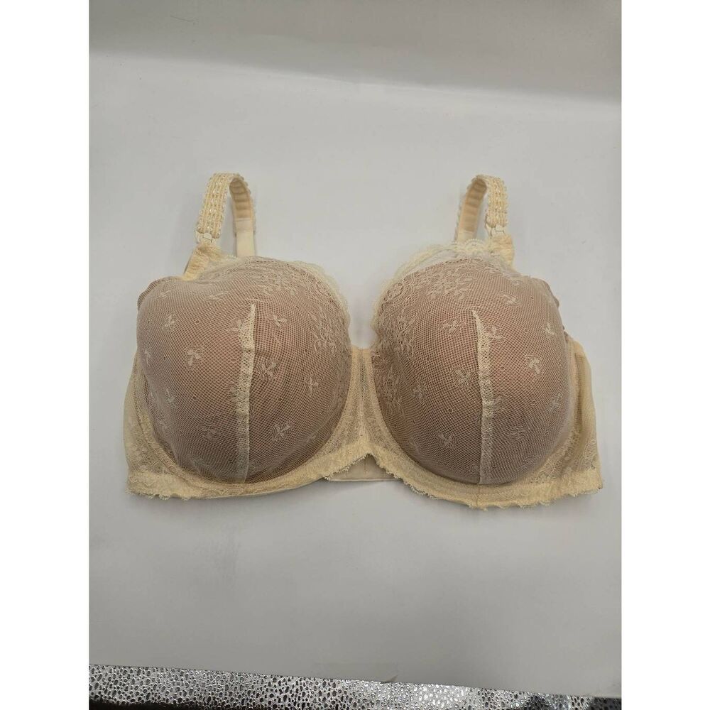 Le Mystere Sexy Mama Nursing Bra Size 38G Beige Lace Underwire